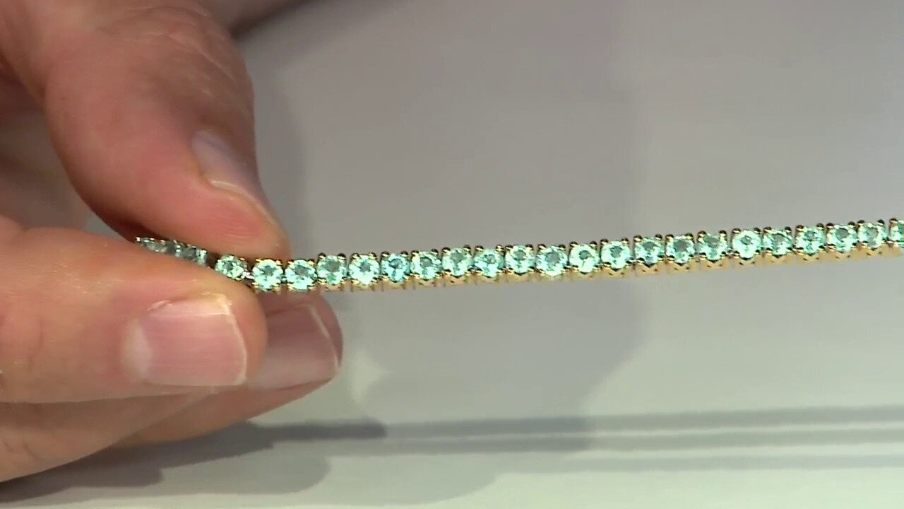 Video Brazalete en plata con Fluorapatita verde (Gems en Vogue)