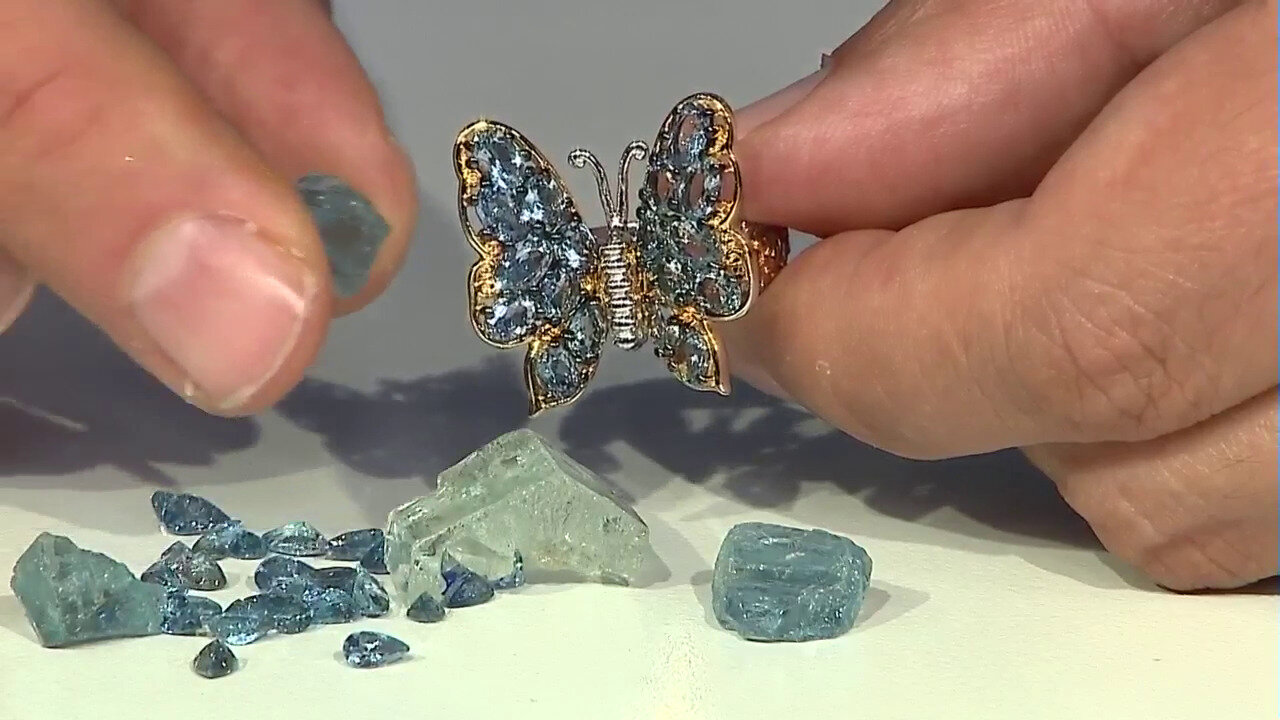 Video Aquamarine Silver Ring (Gems en Vogue)