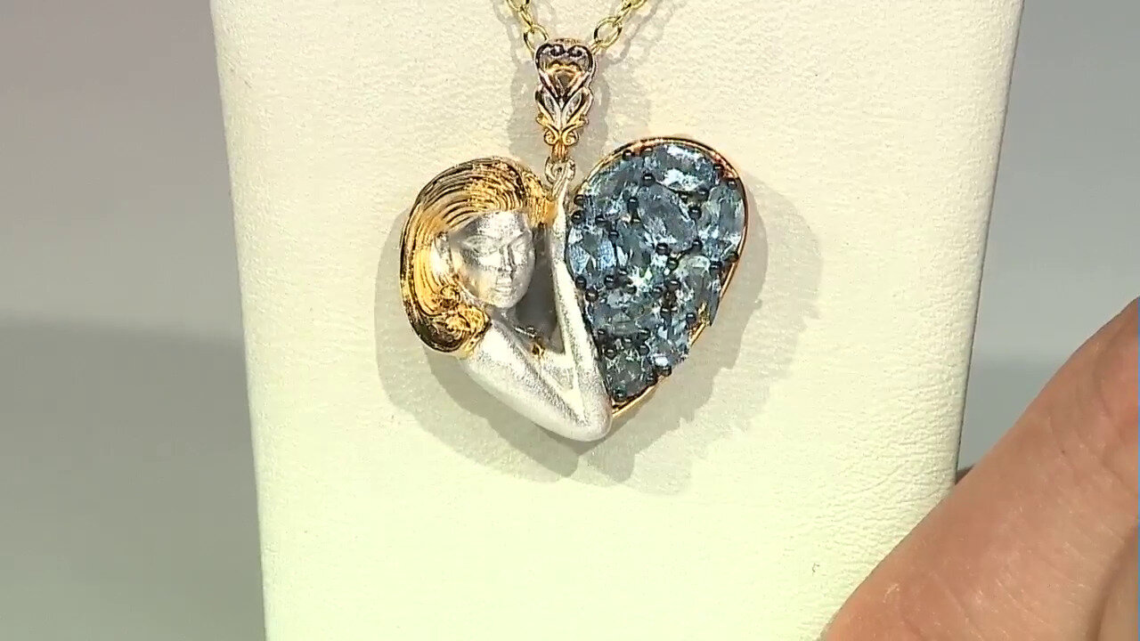 Video Aquamarine Silver Necklace (Gems en Vogue)