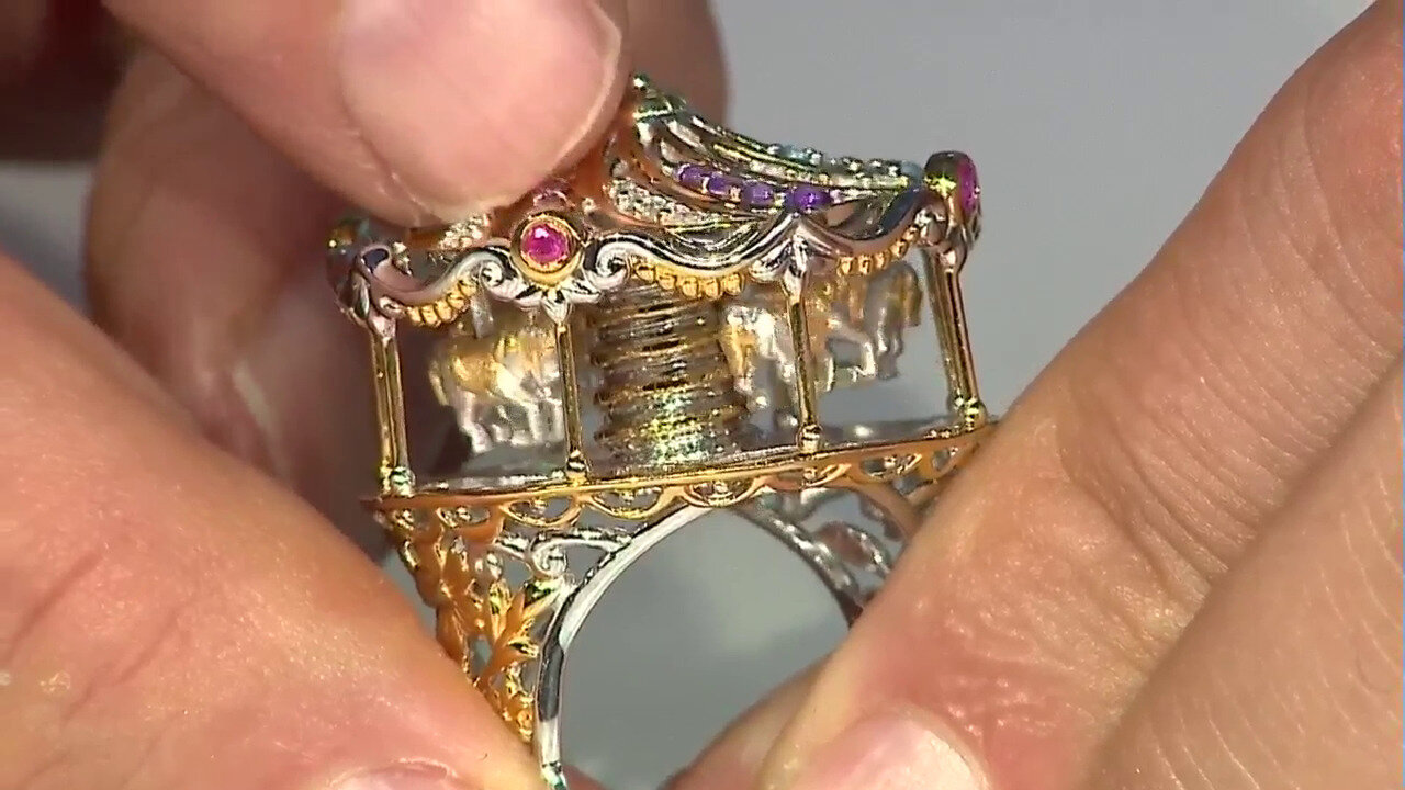 Video Zilveren ring met citrienstenen (Gems en Vogue)