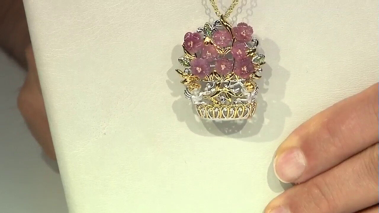 Video Pink Tourmaline Silver Necklace (Gems en Vogue)