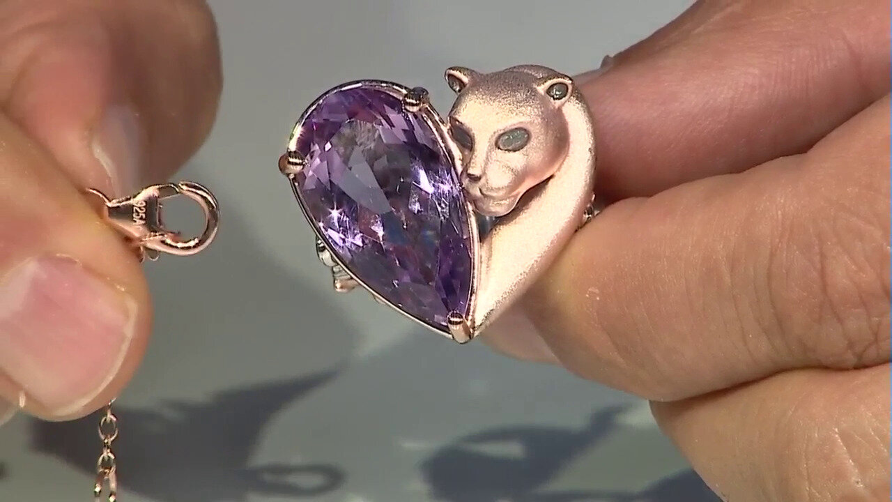 Video Anillo en plata con Amatista Rosa de Francia (Gems en Vogue)