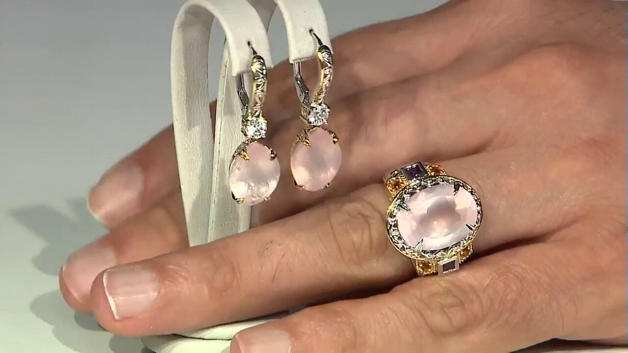 Video Bague en argent et Quartz rose (Gems en Vogue)