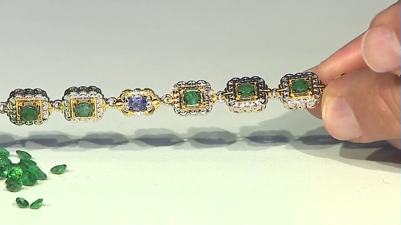 Video Zambian Emerald Silver Bracelet (Gems en Vogue)