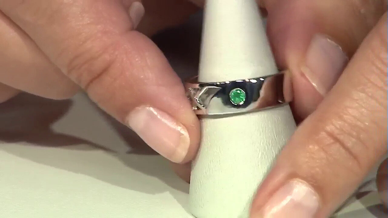 Video Bague en argent et Emeraude de Colombie (de Melo)