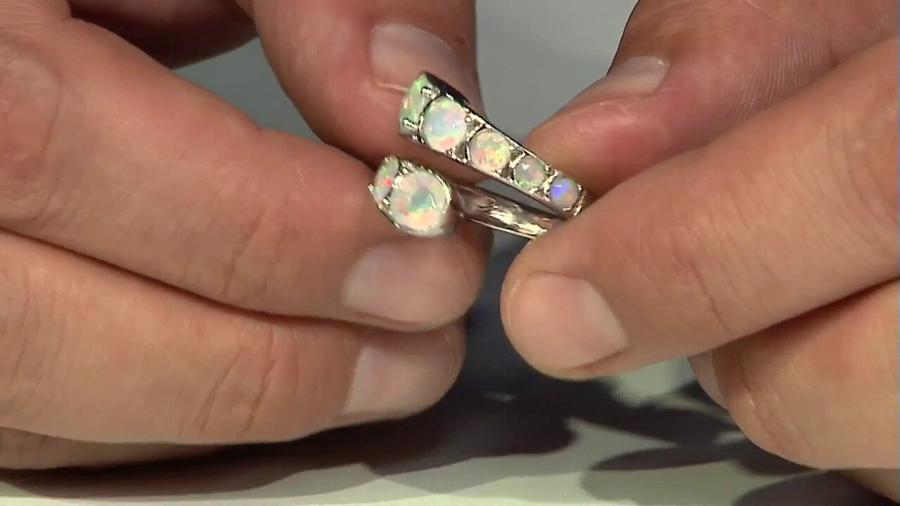 Video Anello in argento con Opale di Welo (de Melo)
