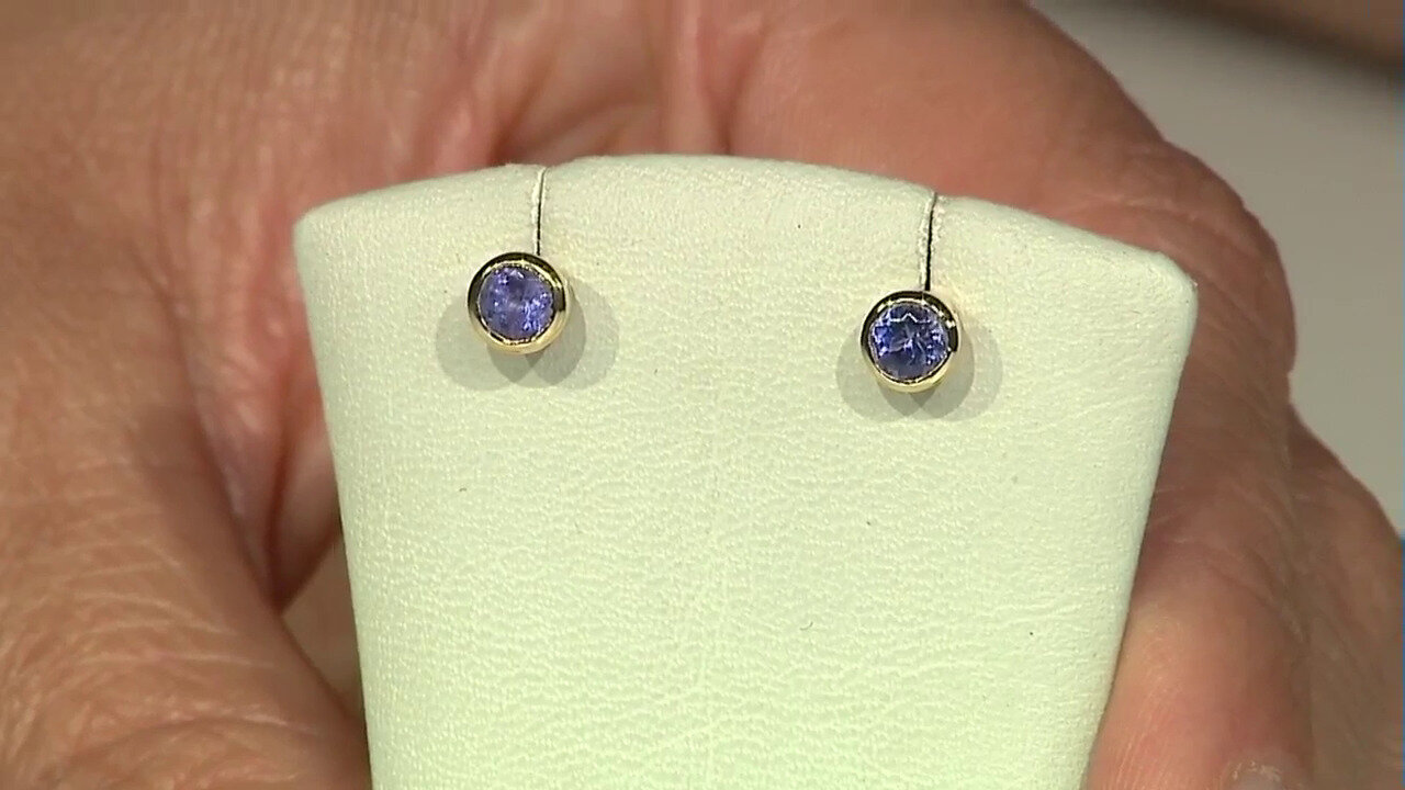 Video Boucles d'oreilles en argent et Tanzanite