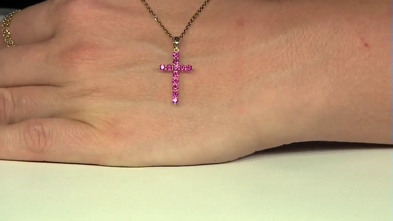 Video 9K Rubellite Gold Pendant