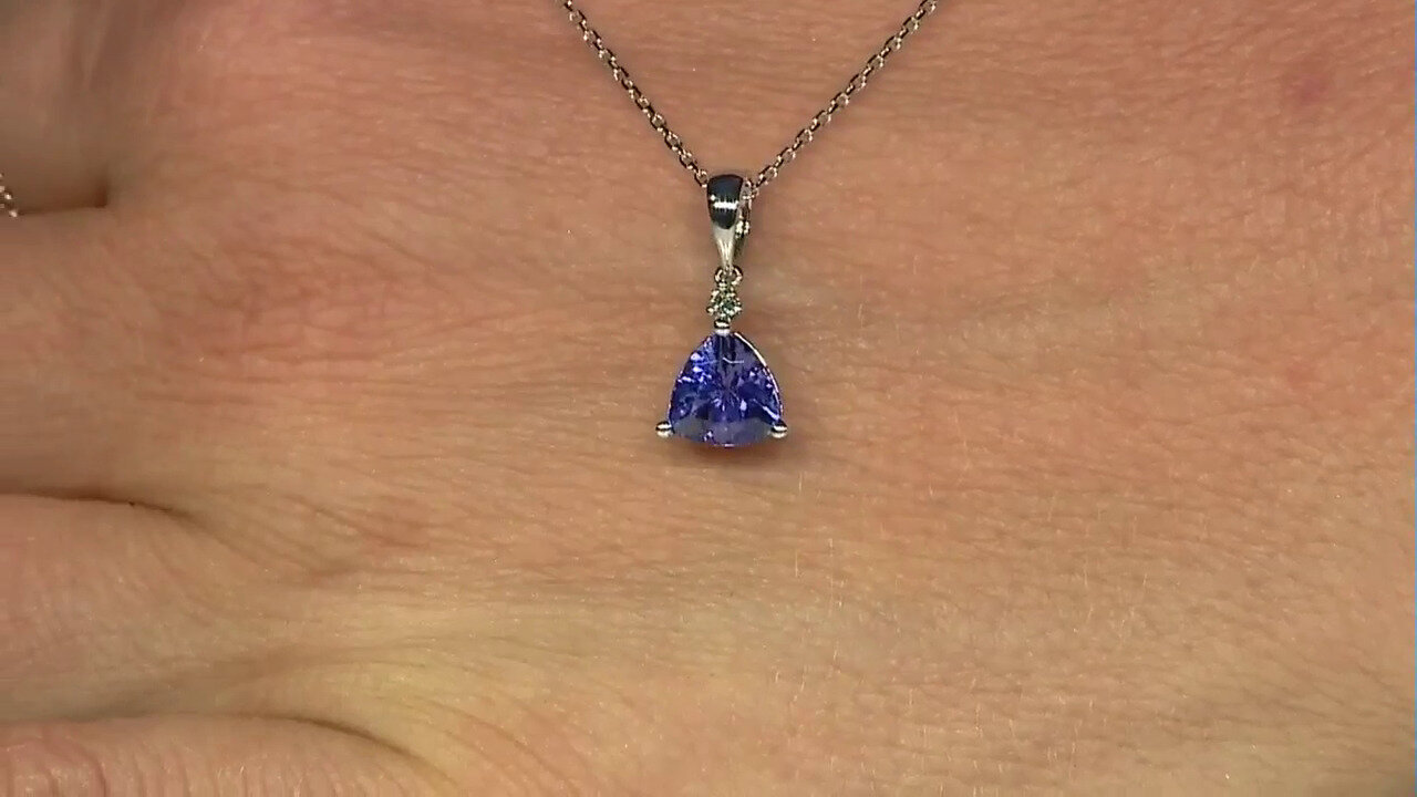 Video 10K AAA Tanzanite Gold Necklace