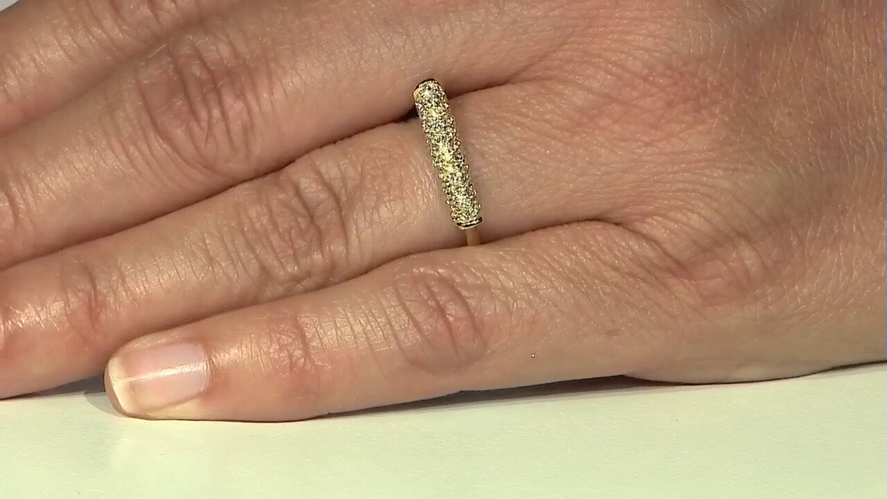 Video Gouden ring met SI2 (H) Diamanten