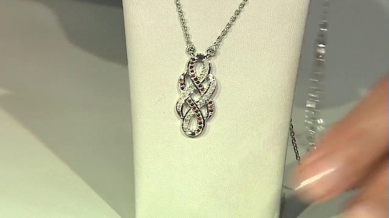 Video I3 Brown Diamond Silver Necklace