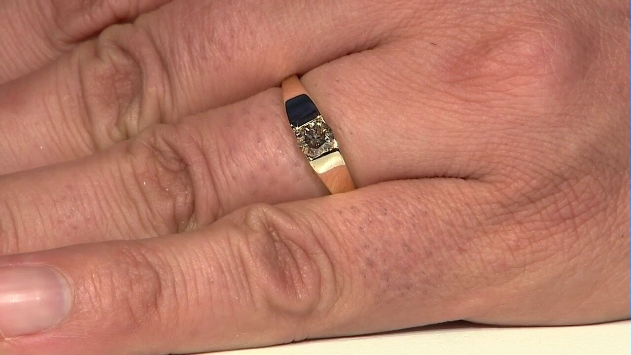 Video Gouden ring met een I3 Champagne Diamant