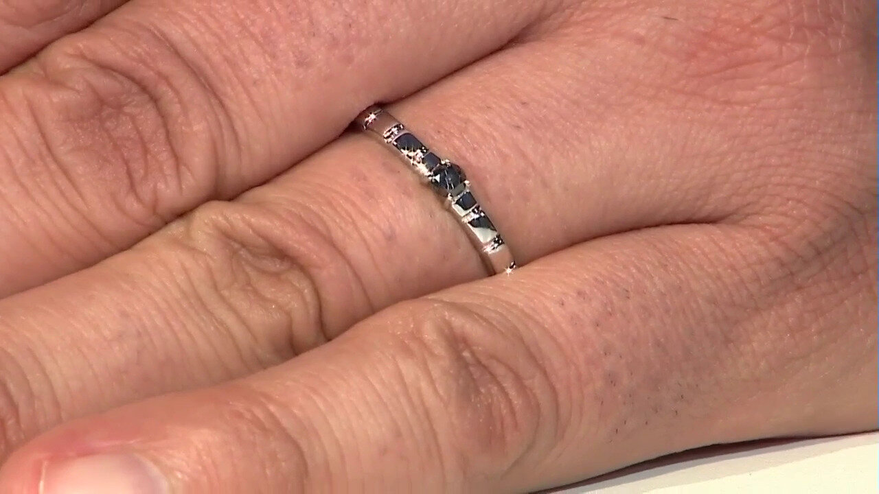 Video Anillo en plata con Diamante negro