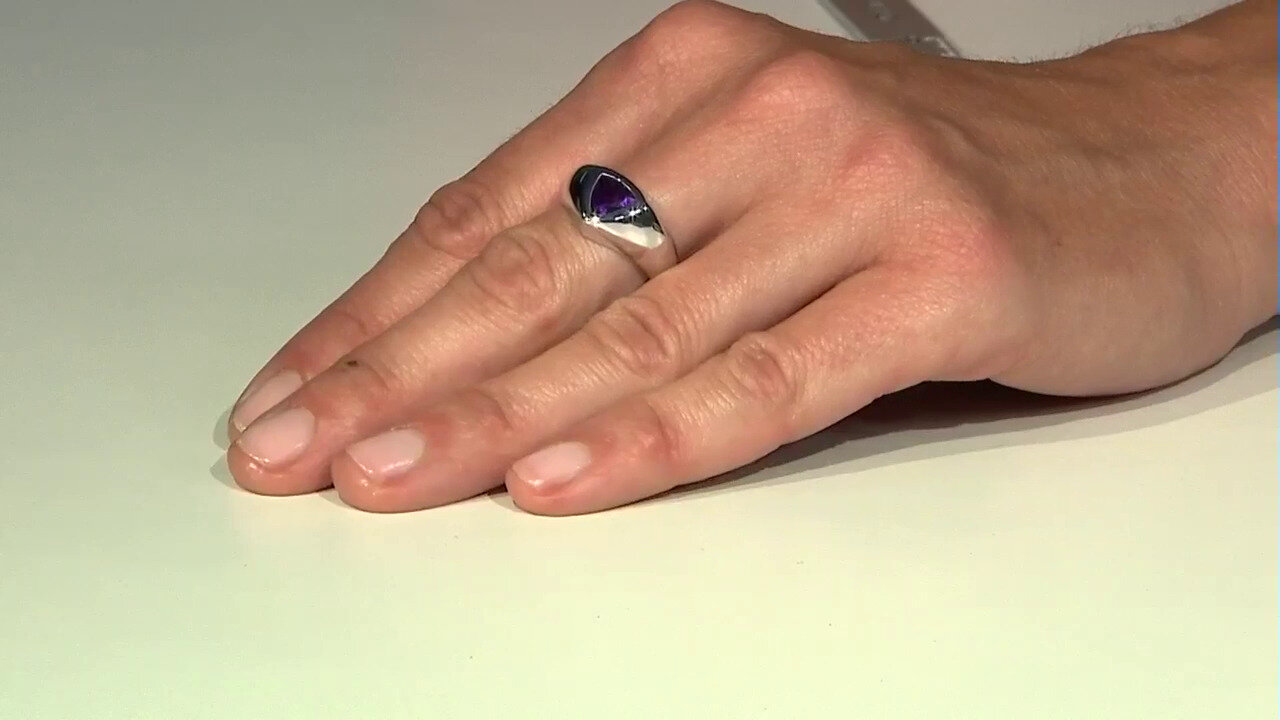 Video Zambian Amethyst Silver Ring