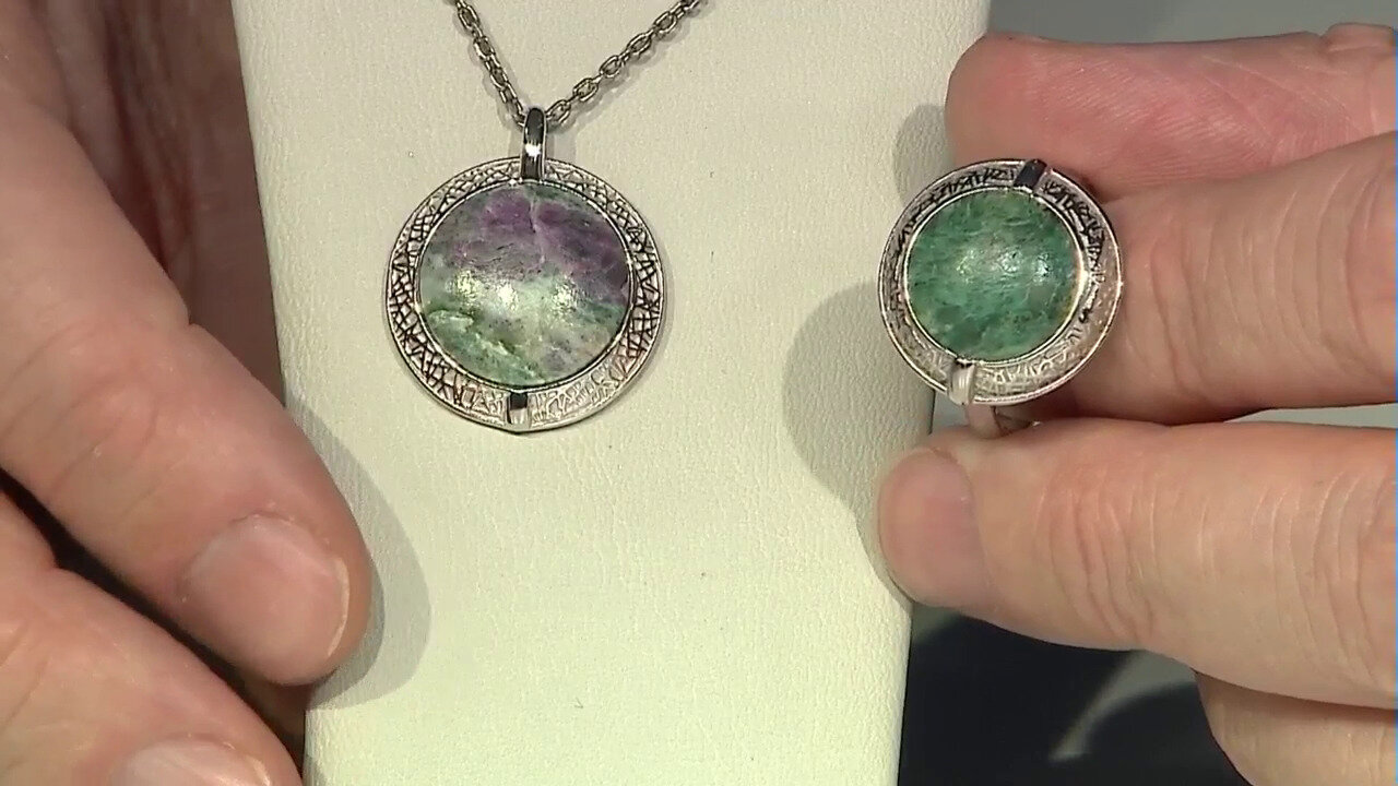 Video Bague en argent et Fuchsite (dagen)