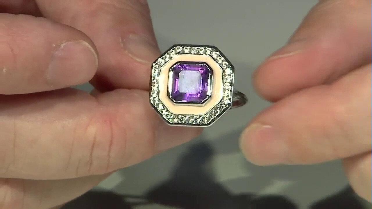 Video Bague en argent et Améthyste d'Uruguay