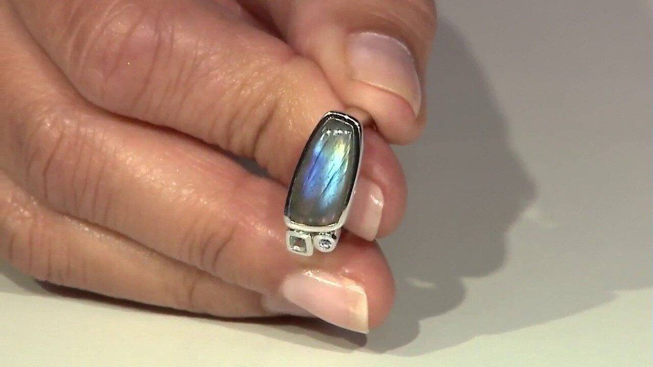 Video Zilveren ring met een Blauwe Minary Labradoriet (KM by Juwelo)