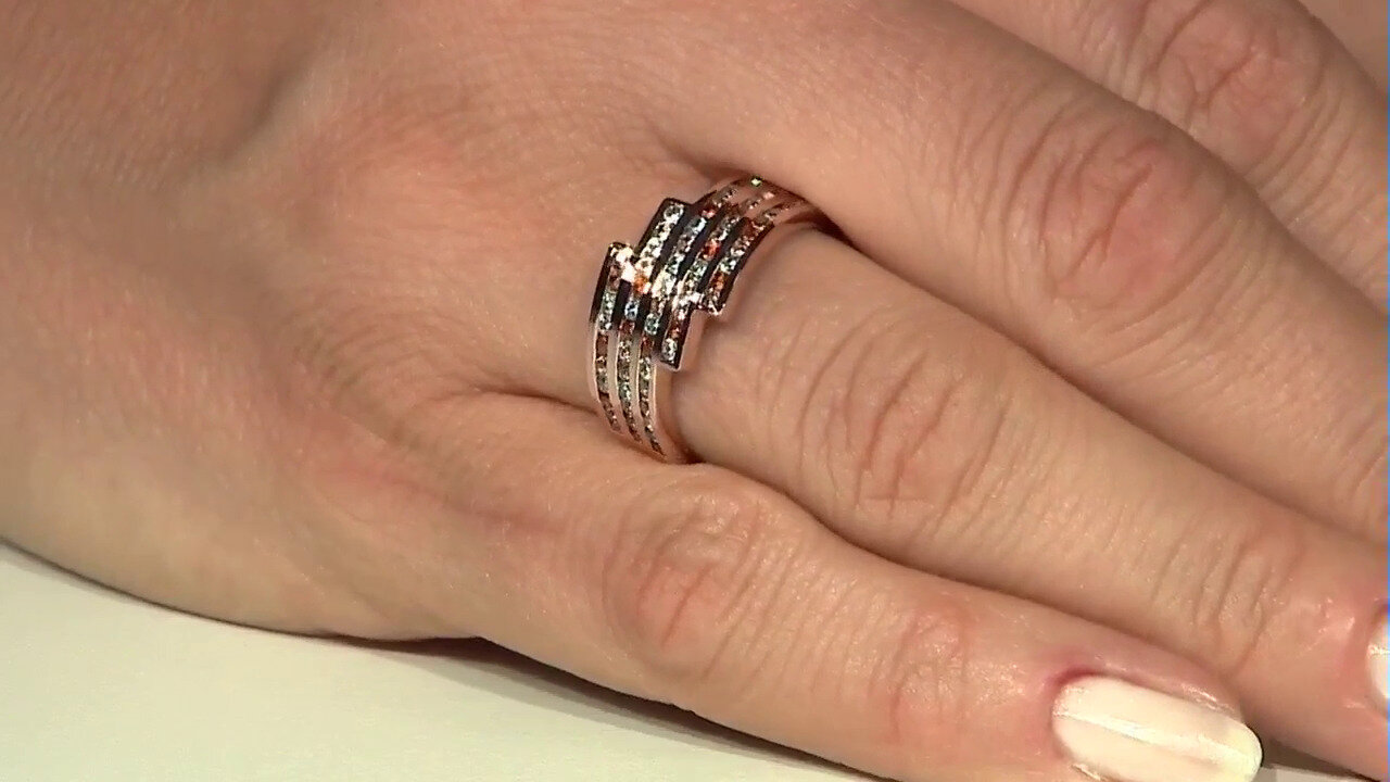 Video Anillo en plata con Zircón naranja (KM by Juwelo)