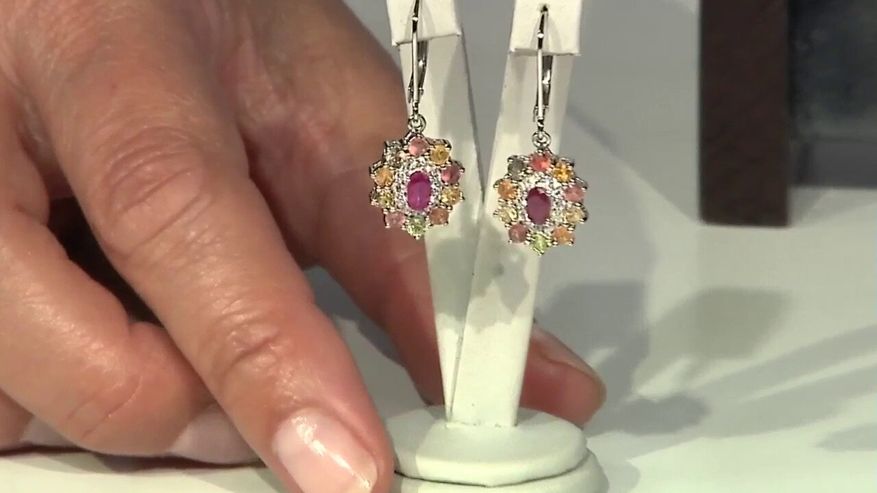 Video Madagascar Ruby Silver Earrings