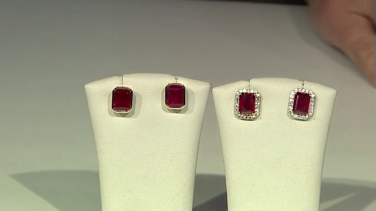 Video Boucles d'oreilles en argent et Rubis de Madagascar