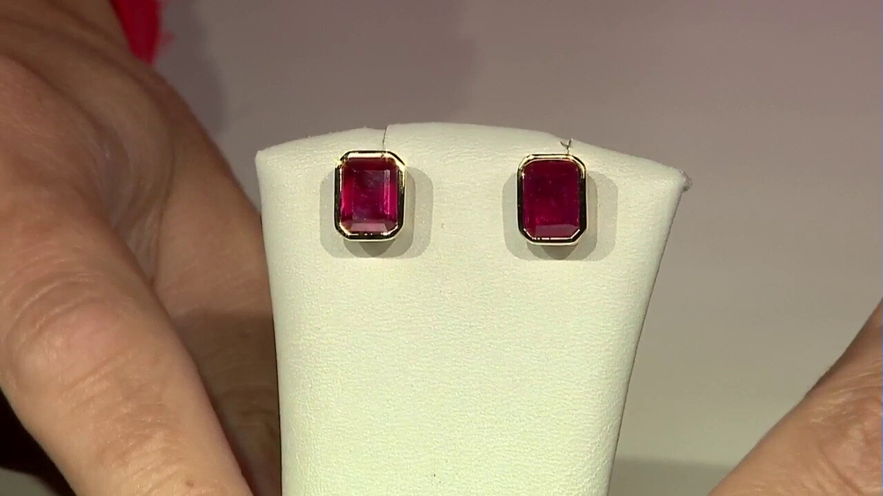 Video Madagascar Ruby Silver Earrings