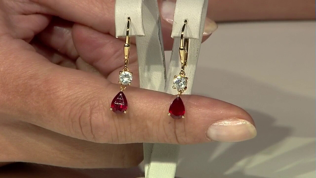 Video Boucles d'oreilles en argent et Rubis de Madagascar