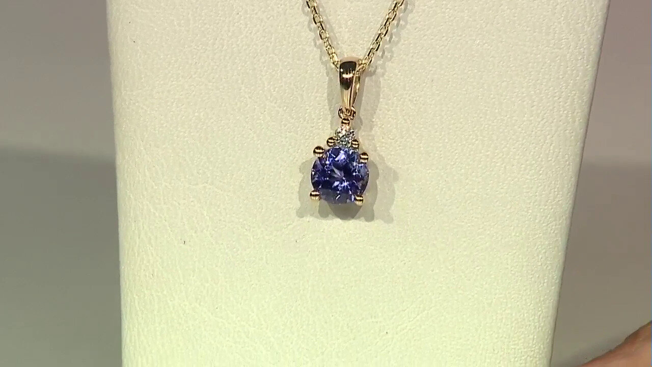 Video 10K AAA Tanzanite Gold Necklace