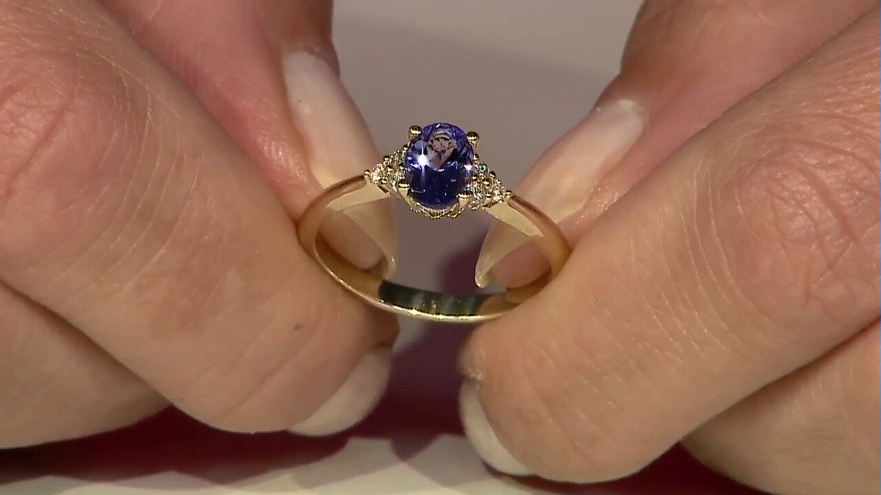 Video Bague en or et Tanzanite AAA