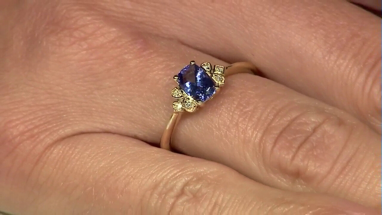 Video Bague en or et Tanzanite AAA