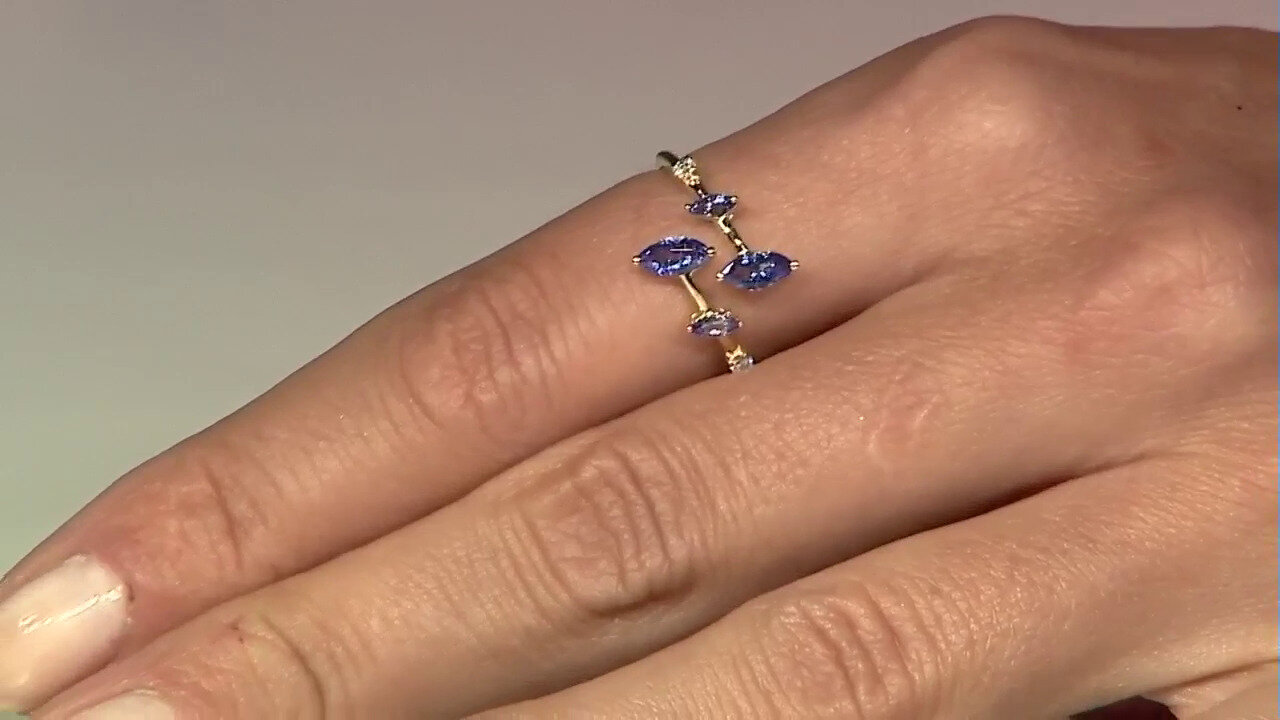 Video Bague en or et Tanzanite AAA