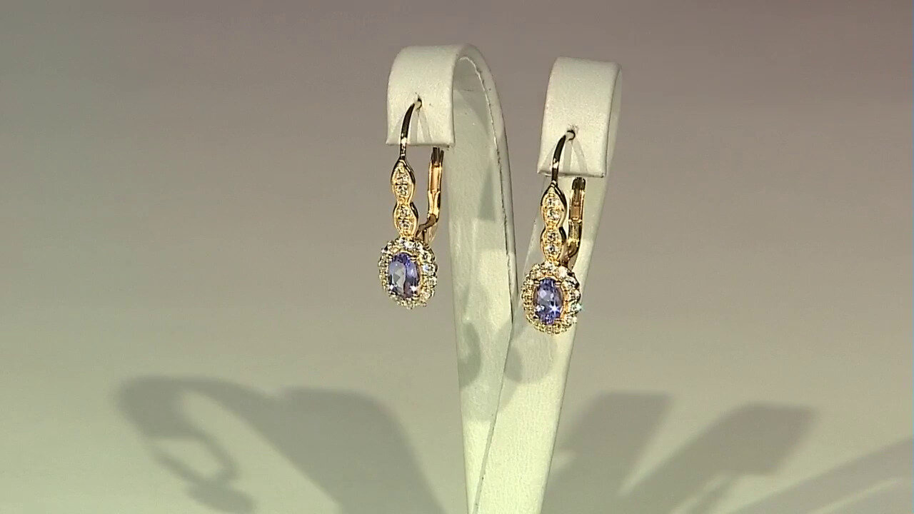 Video Tanzanite Silver Earrings