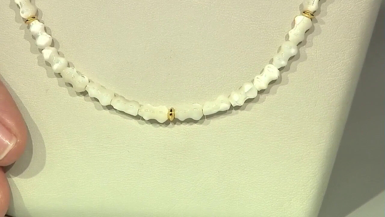 Video Mother of Pearl Silver Necklace