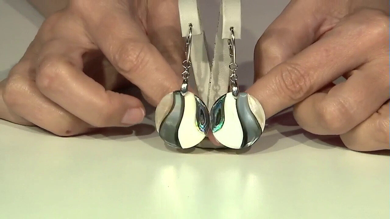 Video Boucles d'oreilles en argent et Nacre