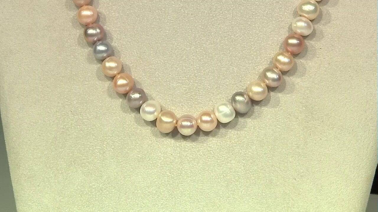 Video Freshwater pearl Silver Necklace (TPC)