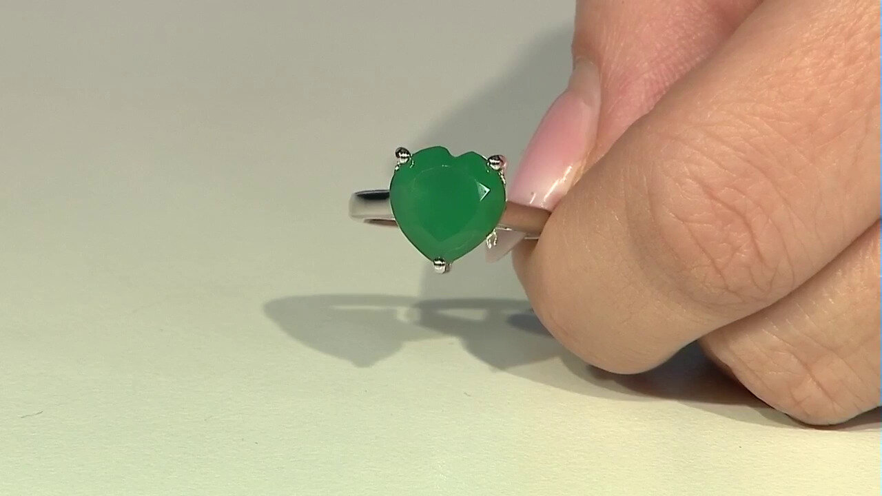 Video Anillo en plata con Ónix verde