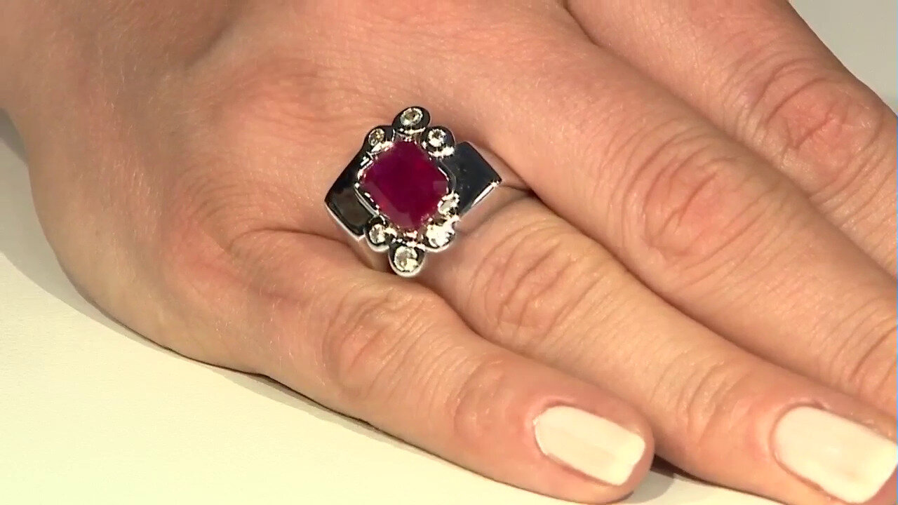 Video Bague en argent et Rubis de Madagascar (de Melo)