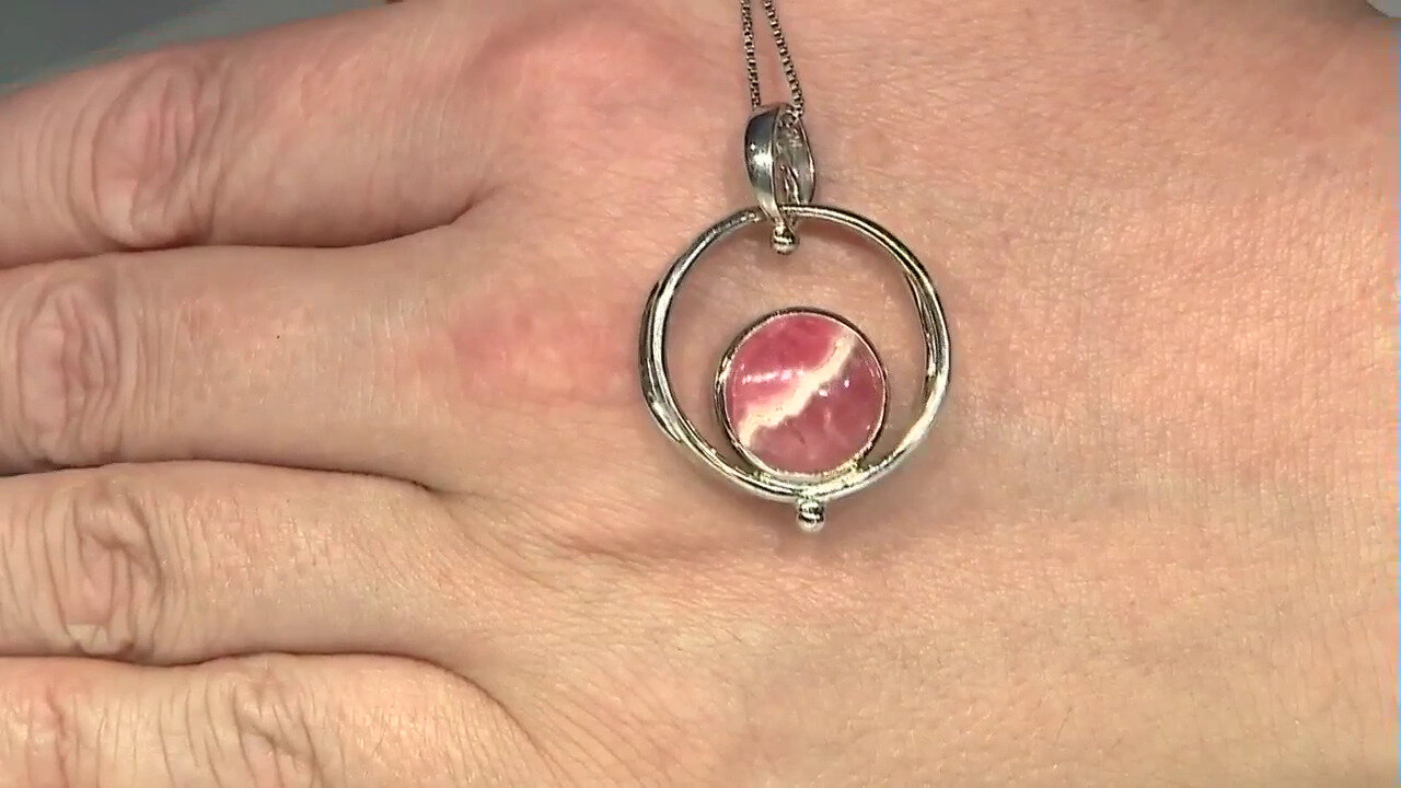 Video Pendentif en argent et Rhodochrosite