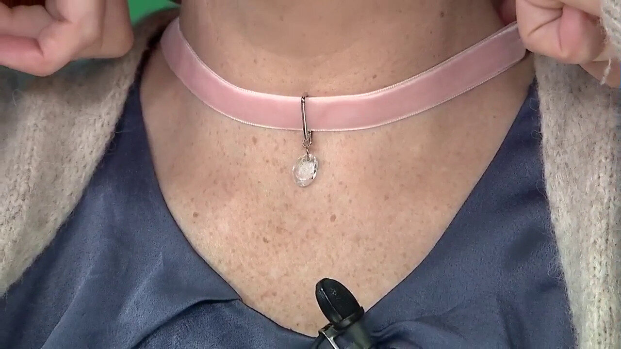 Video Collana in argento con Topazio Bianco