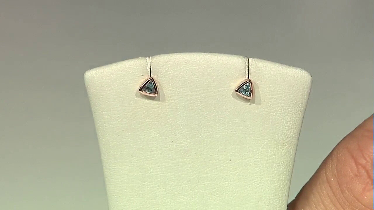 Video Swiss Blue Topaz Silver Earrings