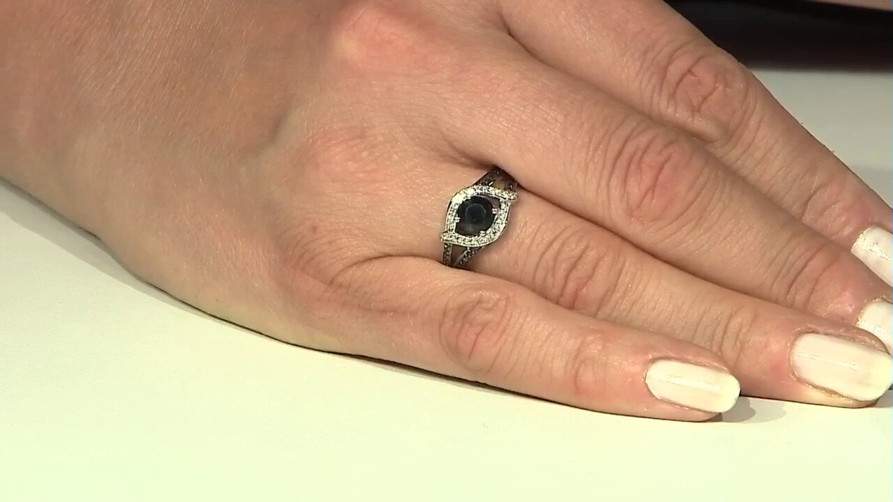 Video Black Onyx Silver Ring