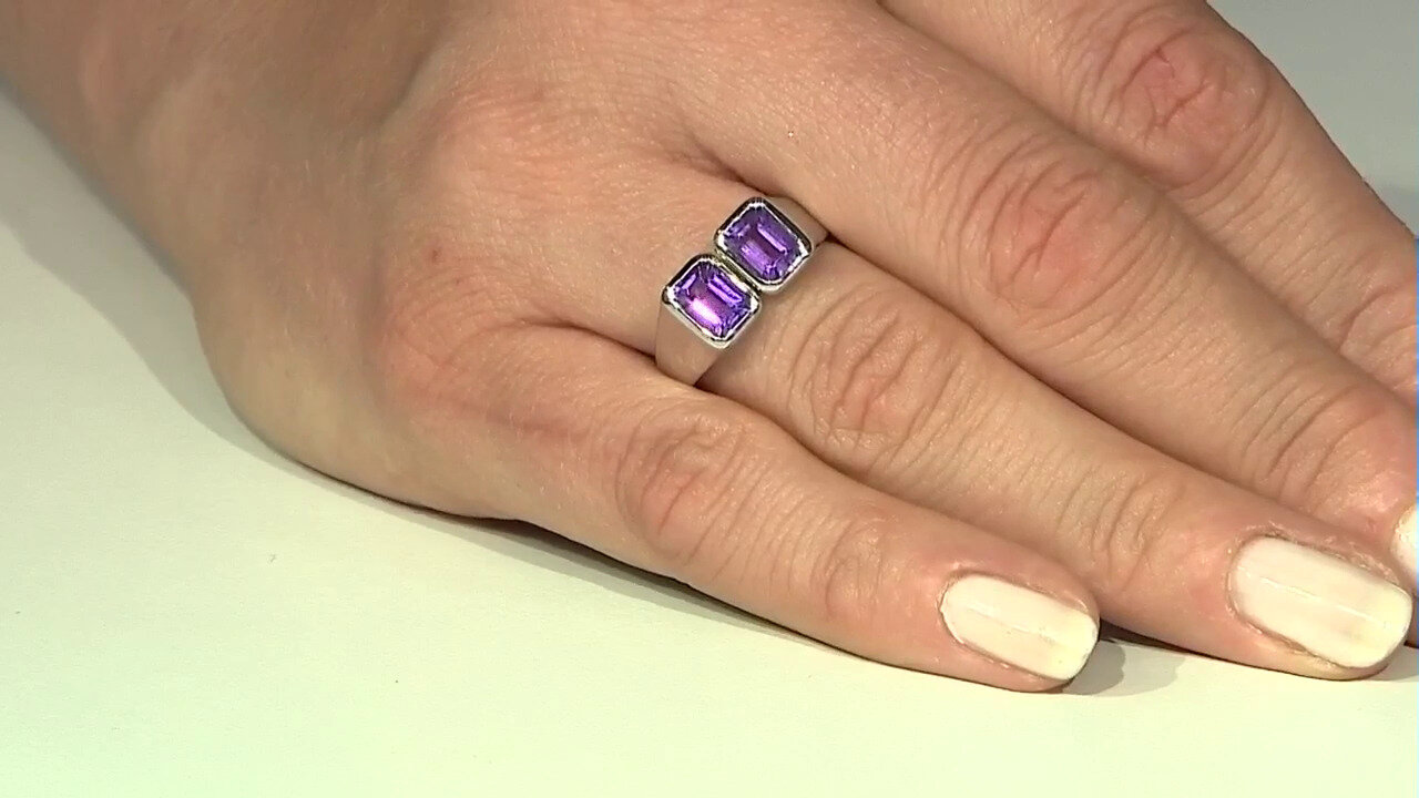 Video Siberian Amethyst Silver Ring