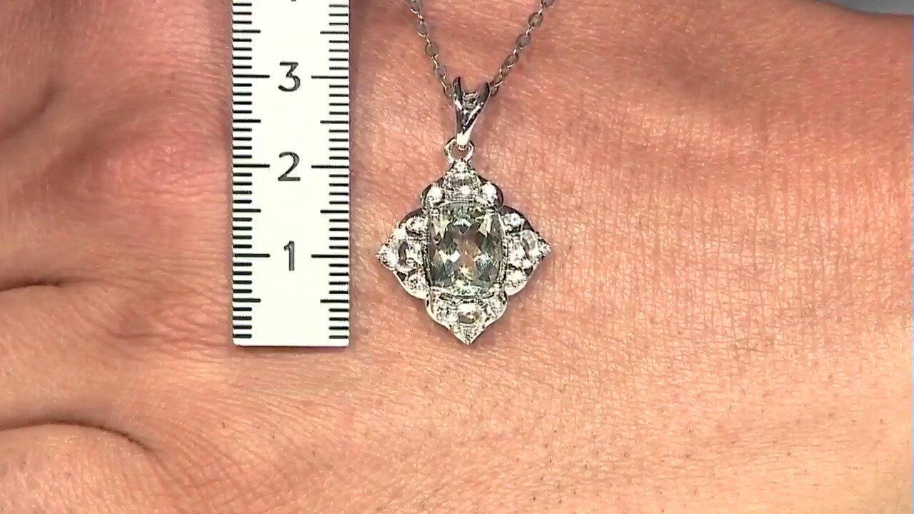 Video Pendentif en argent et Améthyste verte