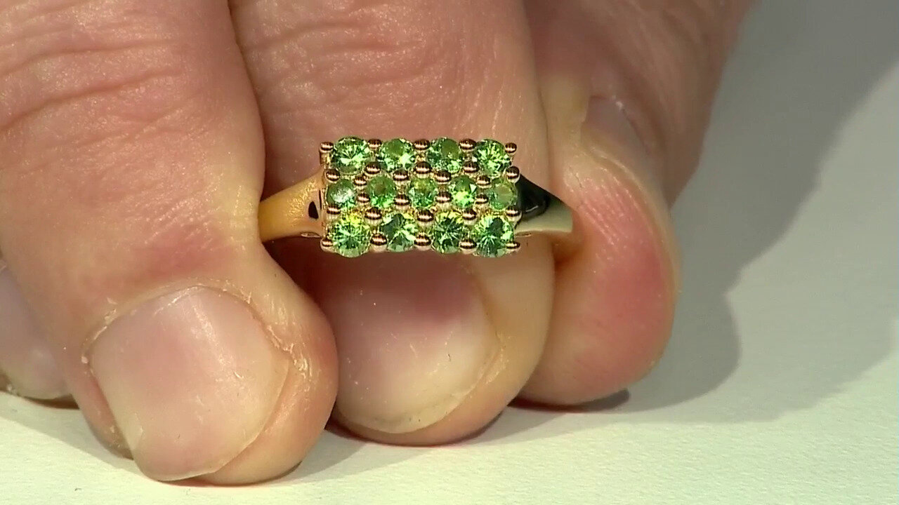 Video Tanzanian Tsavorite Silver Ring