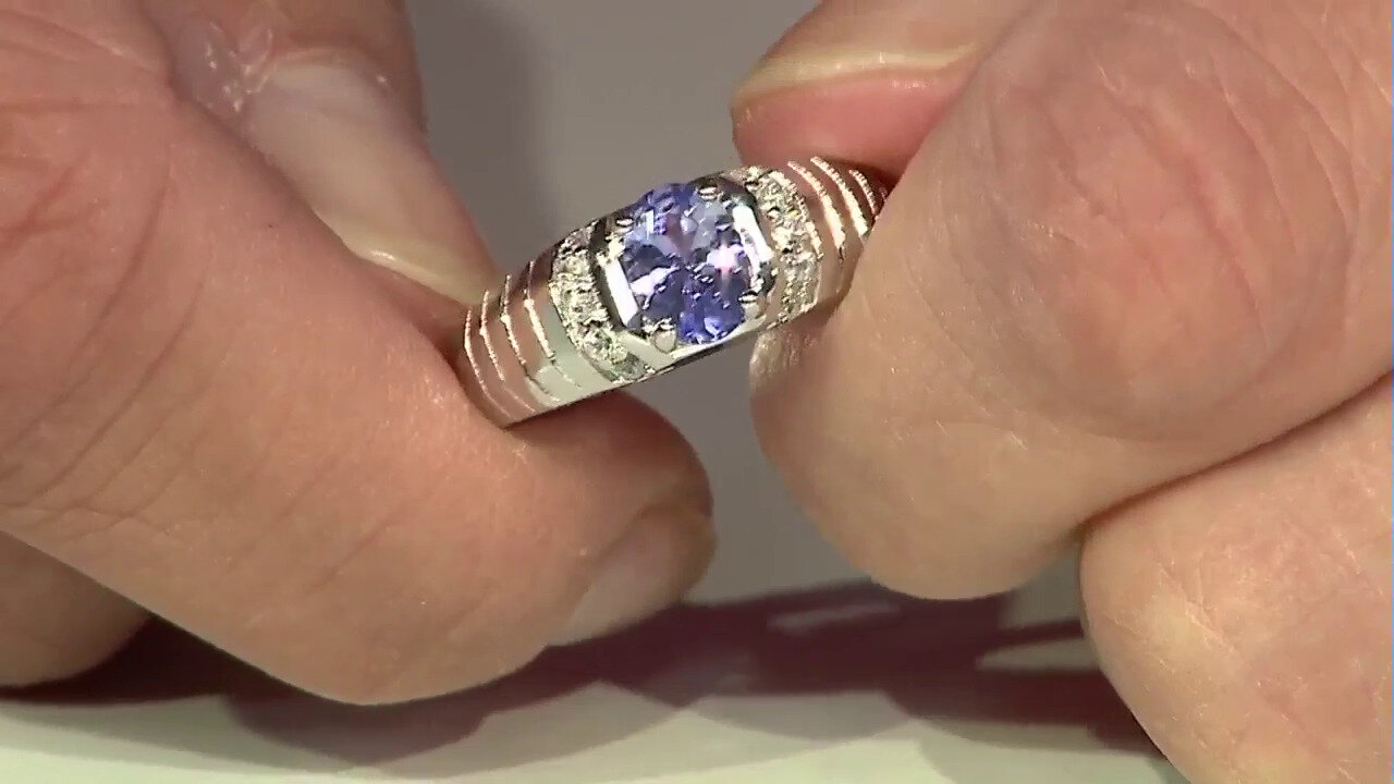 Video Tanzanite Silver Ring