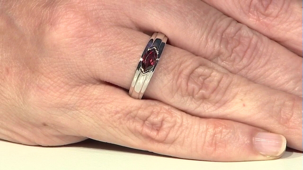 Video Anillo en plata con Zircón rosado