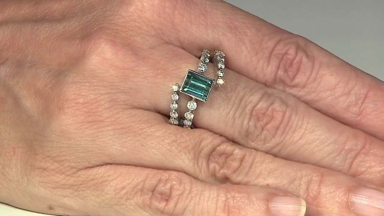 Video Bague en or et Tourmaline du Brésil (de Melo)