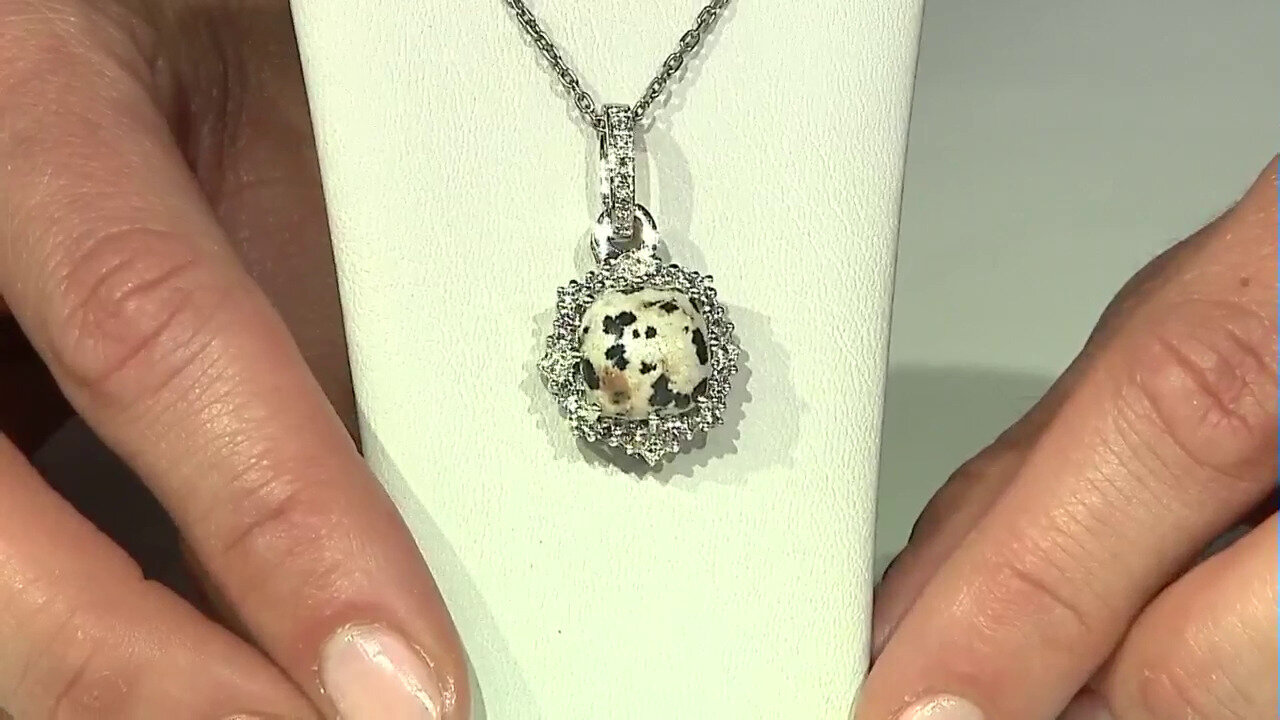 Video Dalmatian Jasper Silver Pendant