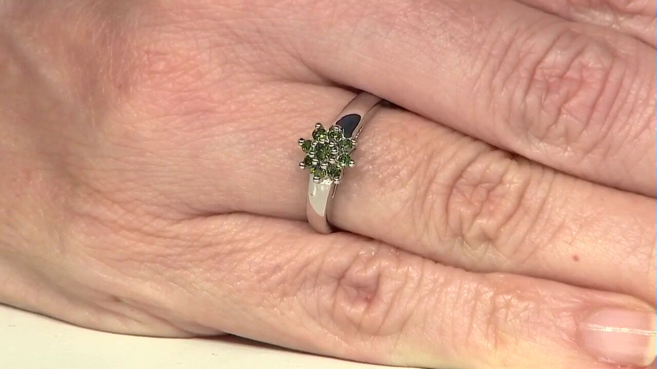 Video Bague en argent et Diamant fantaisie