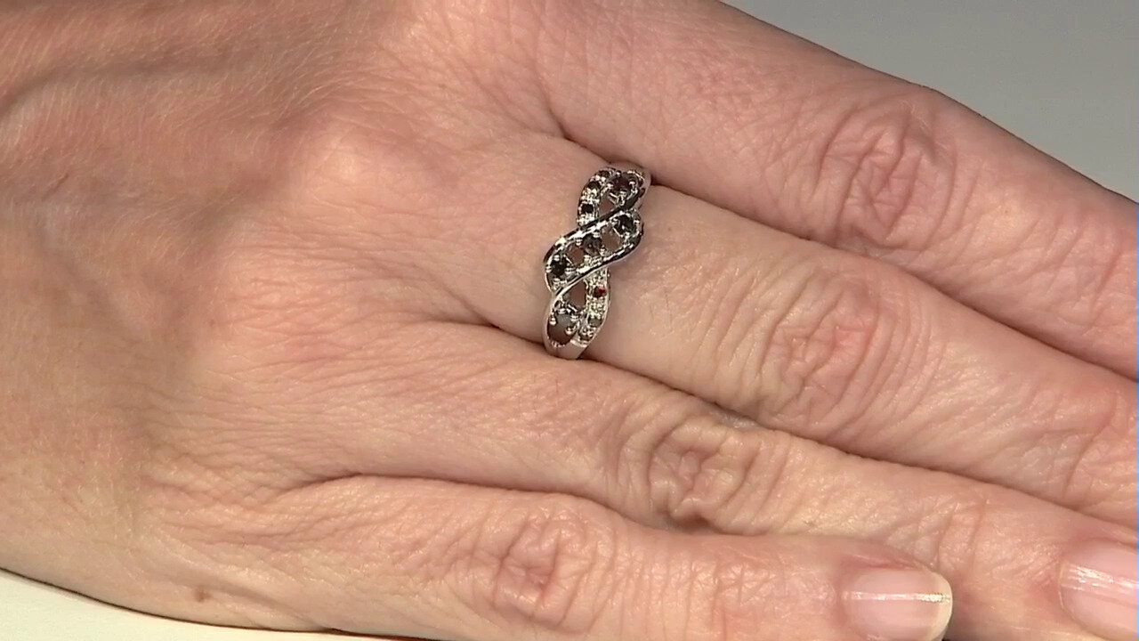 Video Fancy Diamond Silver Ring