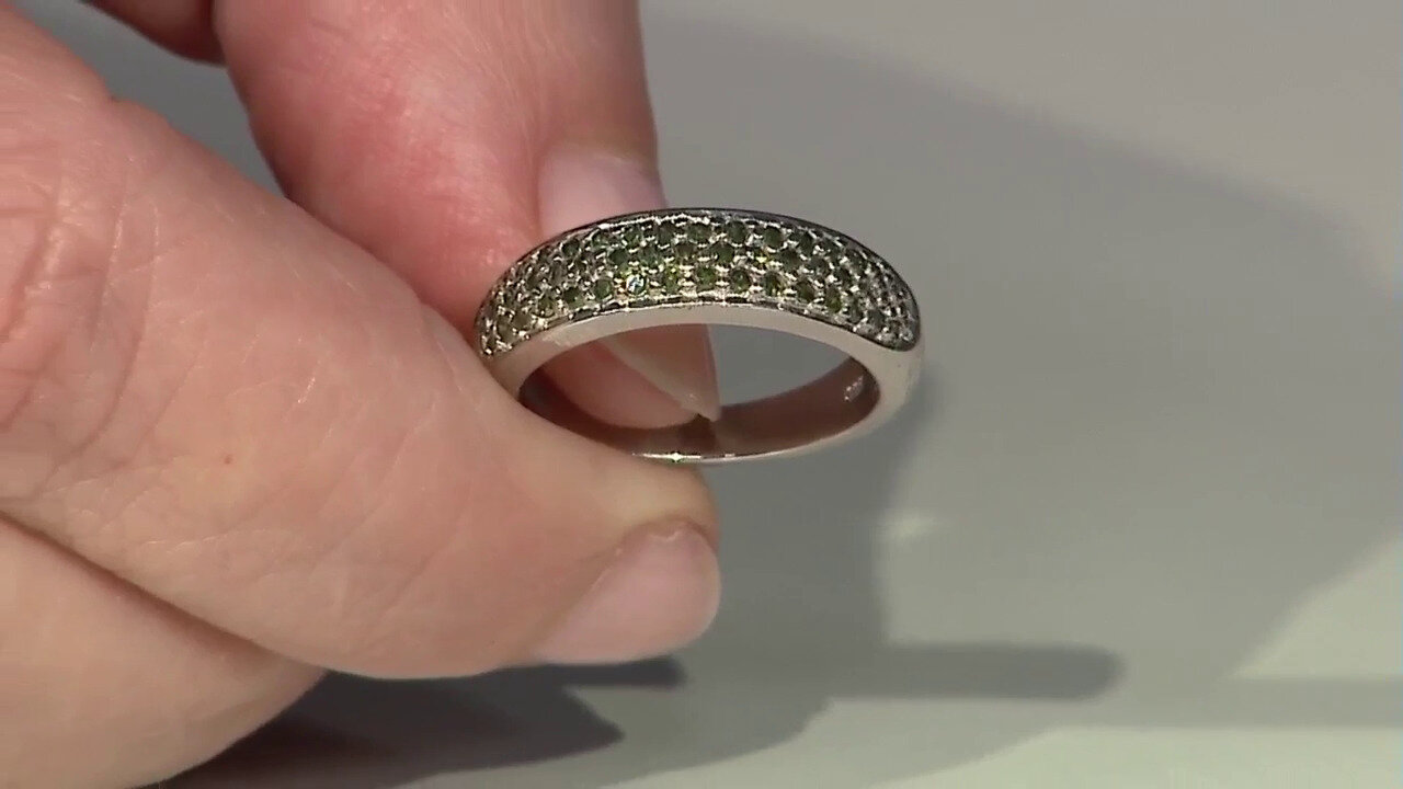 Video Bague en argent et Diamant fantaisie